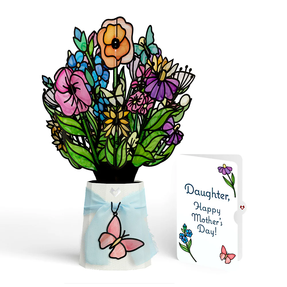 Garden Glow Mother’s Day Suncatcher Bouquet and Sentiment Set for Daughter