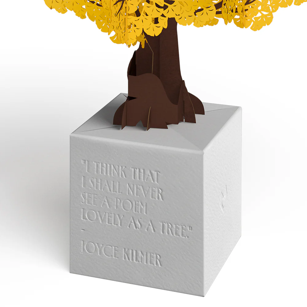 Gingko Biloba Poet Tree Pop-Up Paper Sculpture - Image 3