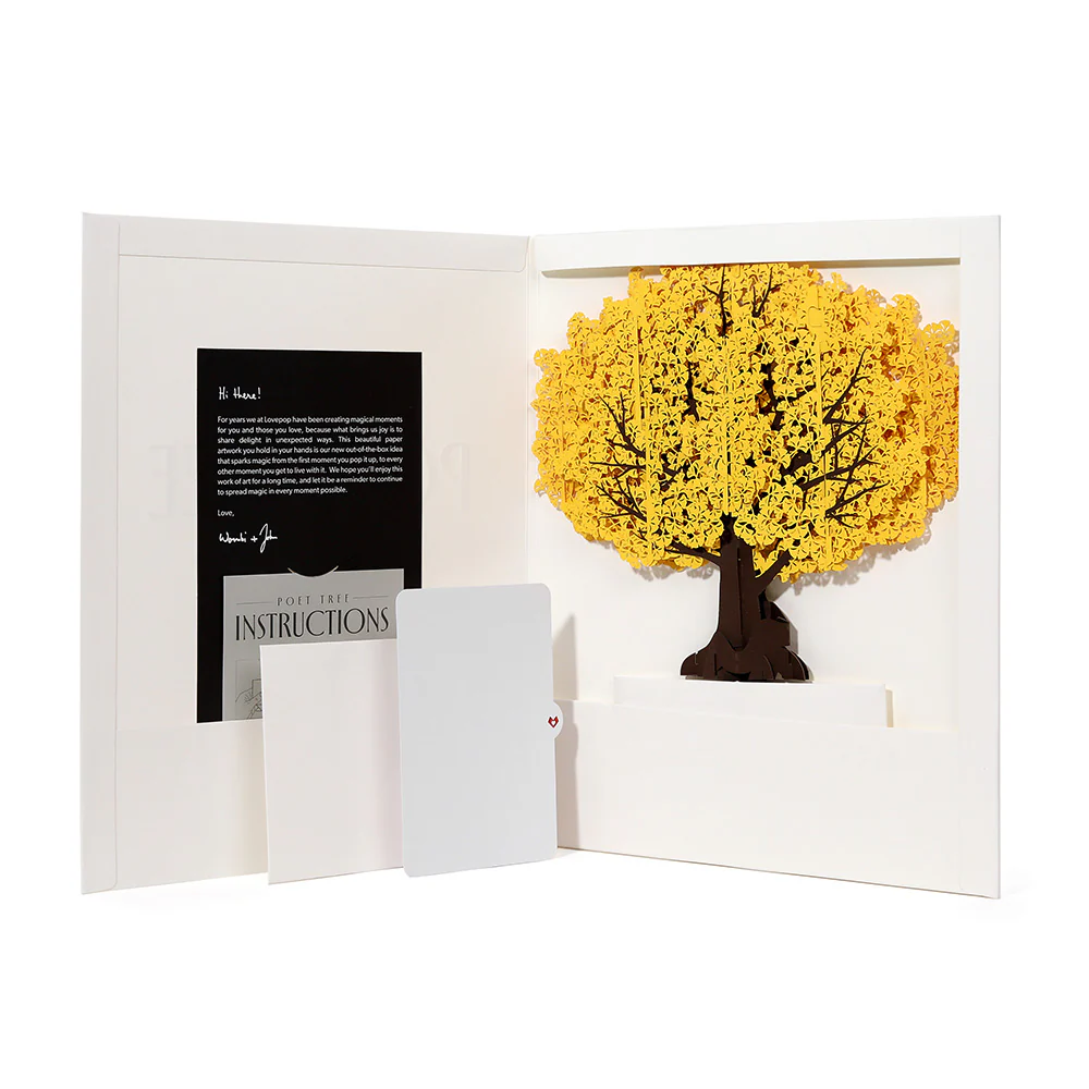 Gingko Biloba Poet Tree Pop-Up Paper Sculpture - Image 8