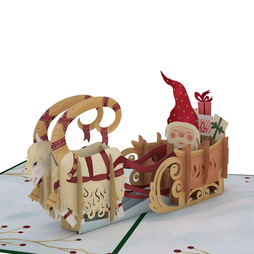 Gnome Sleigh Pop-Up Card - Image 2