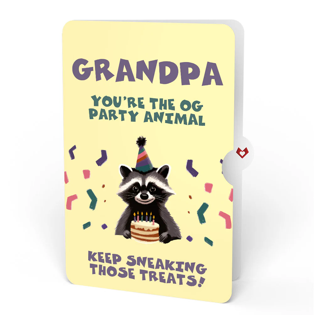 Go Feral Raccoon Birthday Pop-Up Card and Sentiment Set for Grandfather - Image 4