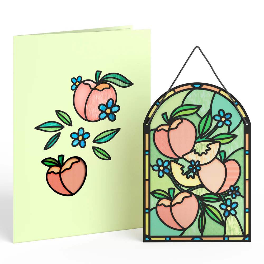 Golden Peaches Suncatcher Card - Image 2