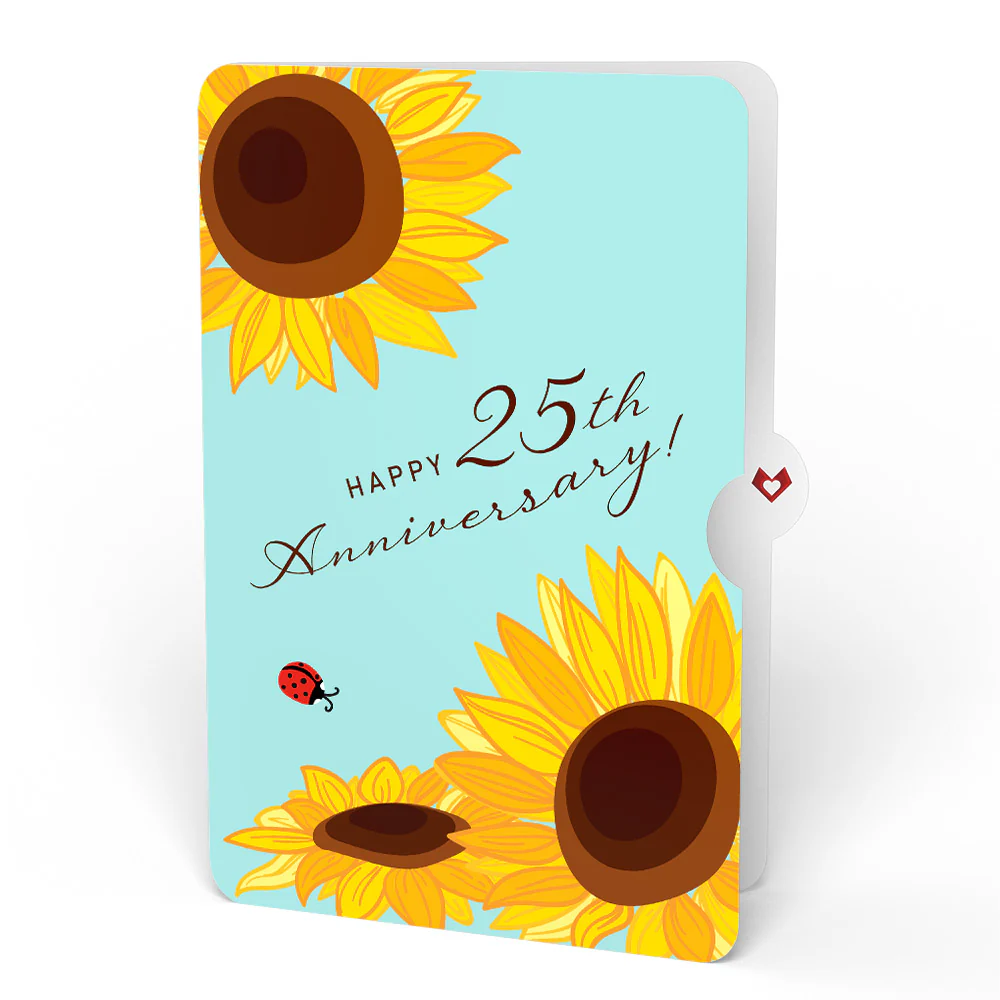 Golden Sunflower 25th Anniversary Bouquet and Sentiment Set - Image 4