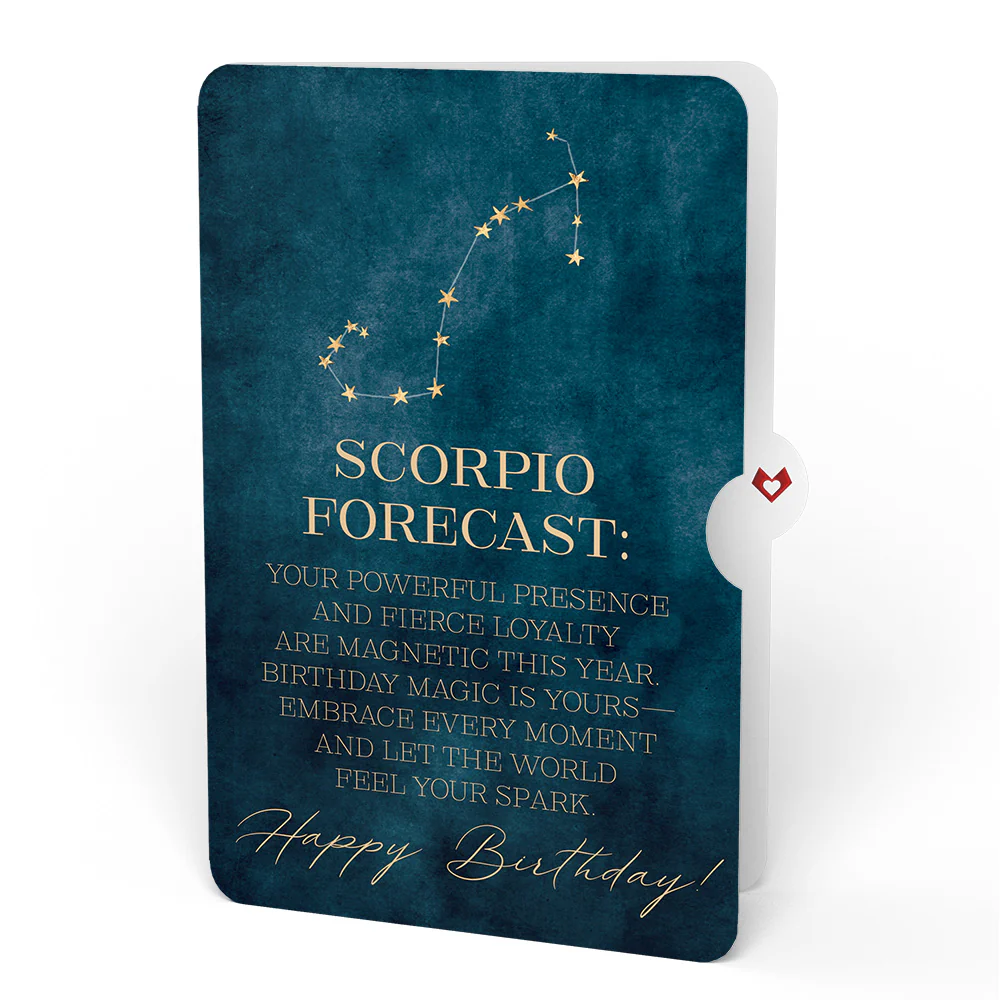 Good Vibes Crystals Birthday Pop-Up Card and Scorpio Zodiac Sentiment Set - Image 4