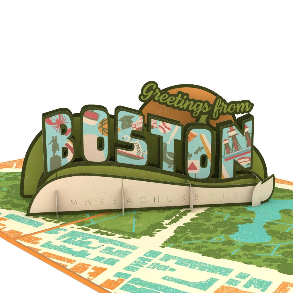 Greetings From Boston Pop-Up Card - Image 2