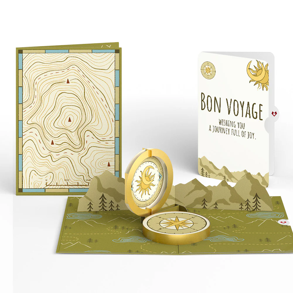 Guiding Compass Bon Voyage Pop-Up Card and Sentiment Set