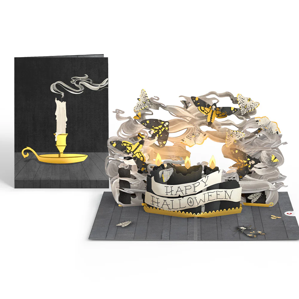 Halloween Candlelight Light-Up Pop-Up Card - Image 3