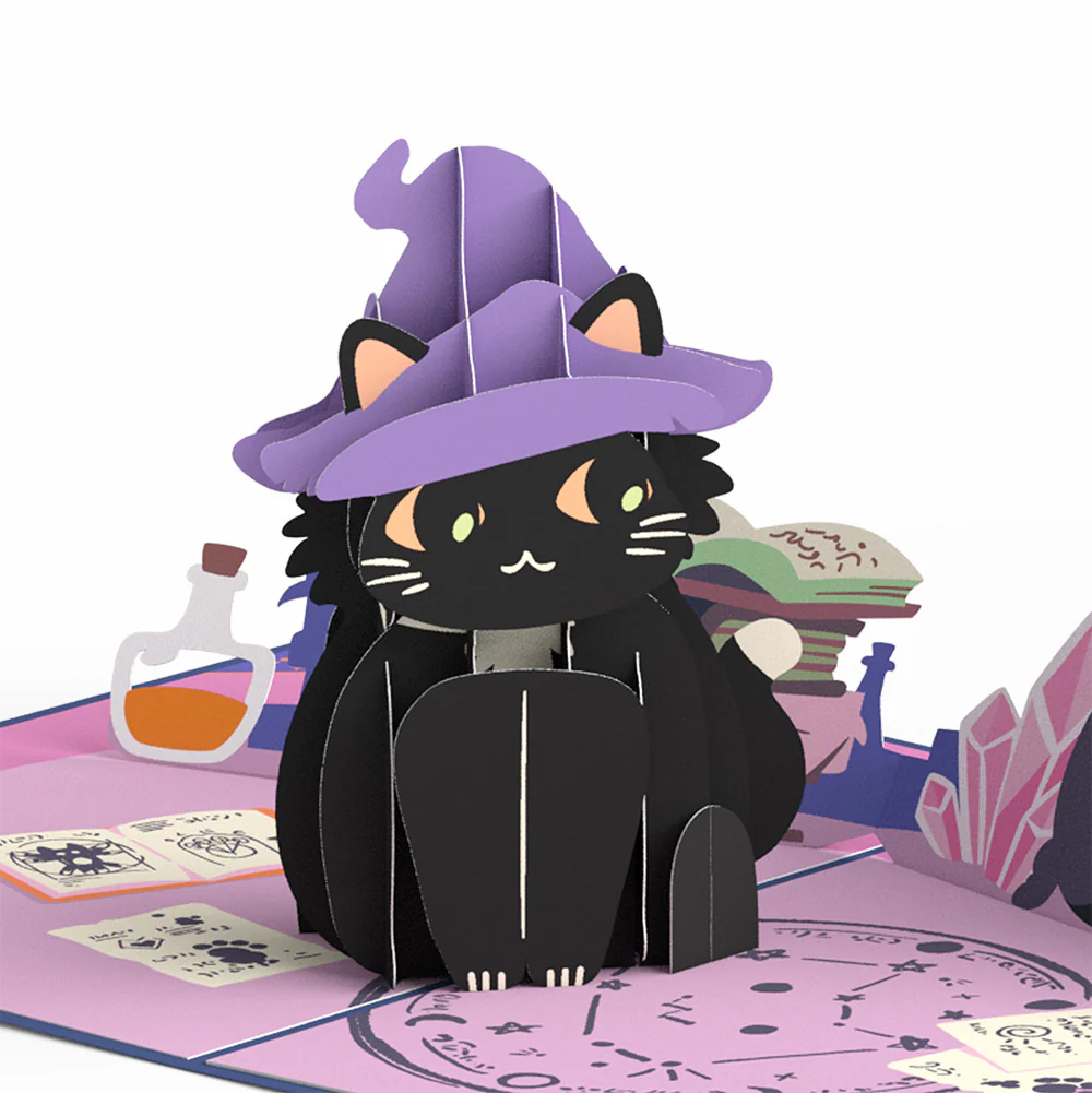 Halloween Cat Classic Pop-Up Card and Sentiment Set for Aunt - Image 3
