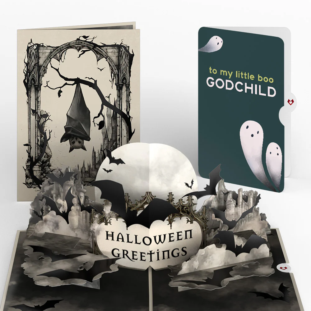 Halloween Greetings Pop-Up Card and Sentiment Set for Godchild