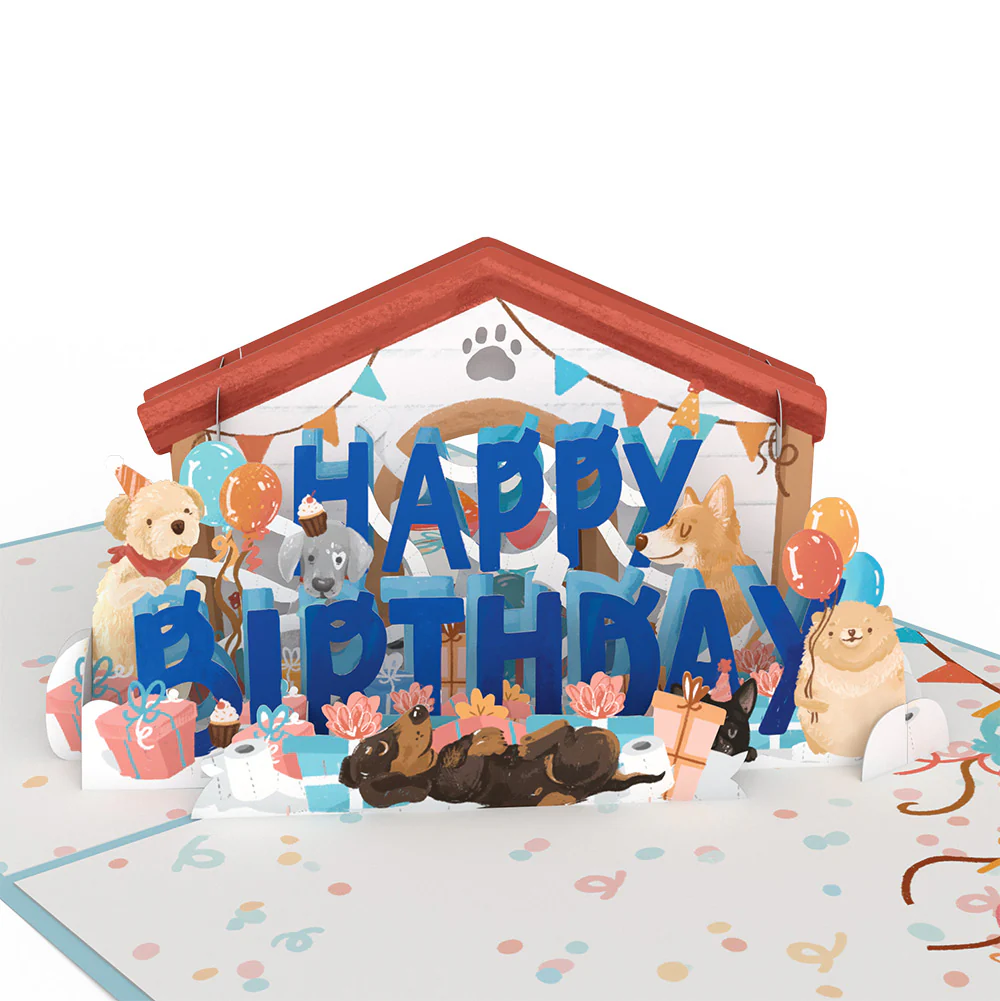 Happy 5th Birthday Dogs Pop-Up Card and Sentiment Set - Image 3