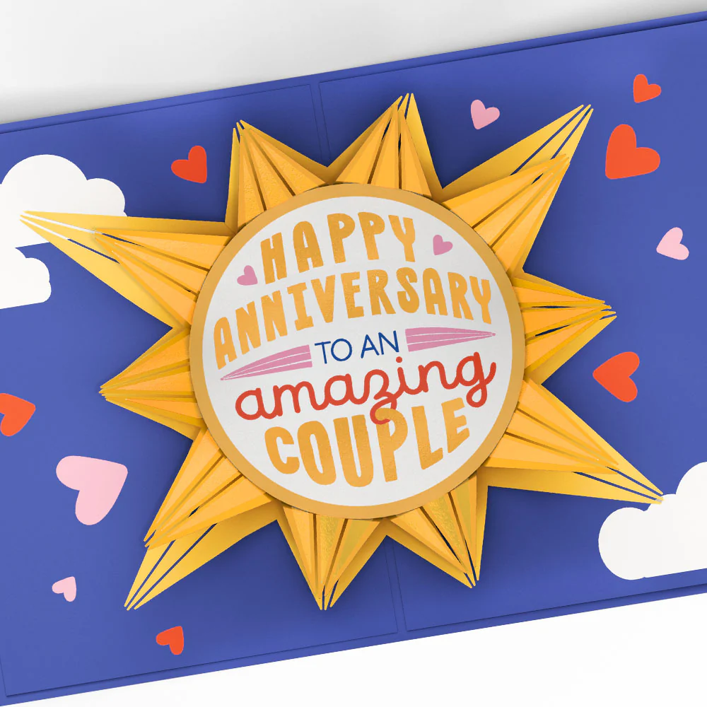 Happy Anniversary to an Amazing Couple Pop-Up Card - Image 2