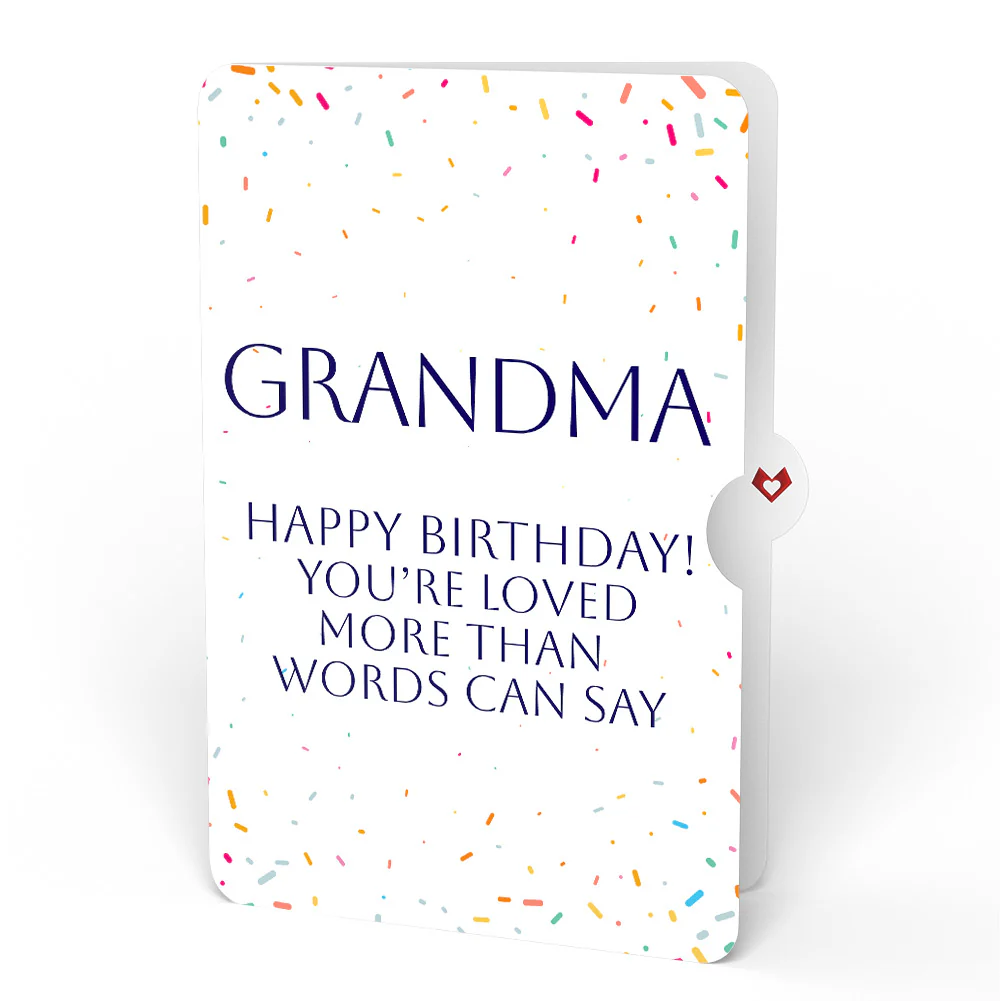 Happy Birthday Balloons Music and Lights Pop-Up Card and Loved More Than Words Sentiment Set for Grandma - Image 4
