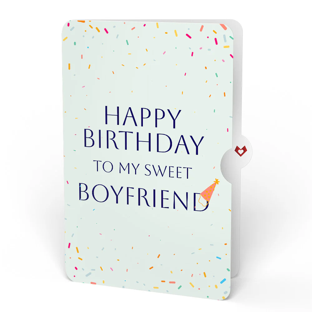 Happy Birthday Balloons Music and Lights Pop-Up Card and Sentiment Set for Boyfriend - Image 4