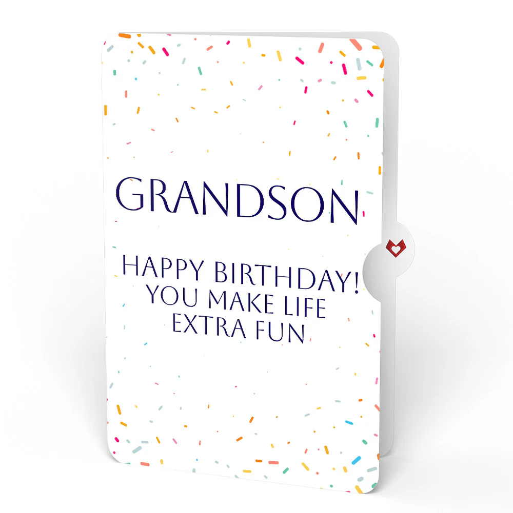 Happy Birthday Balloons Music and Lights Pop-Up Card and Sentiment Set for Grandson - Image 4