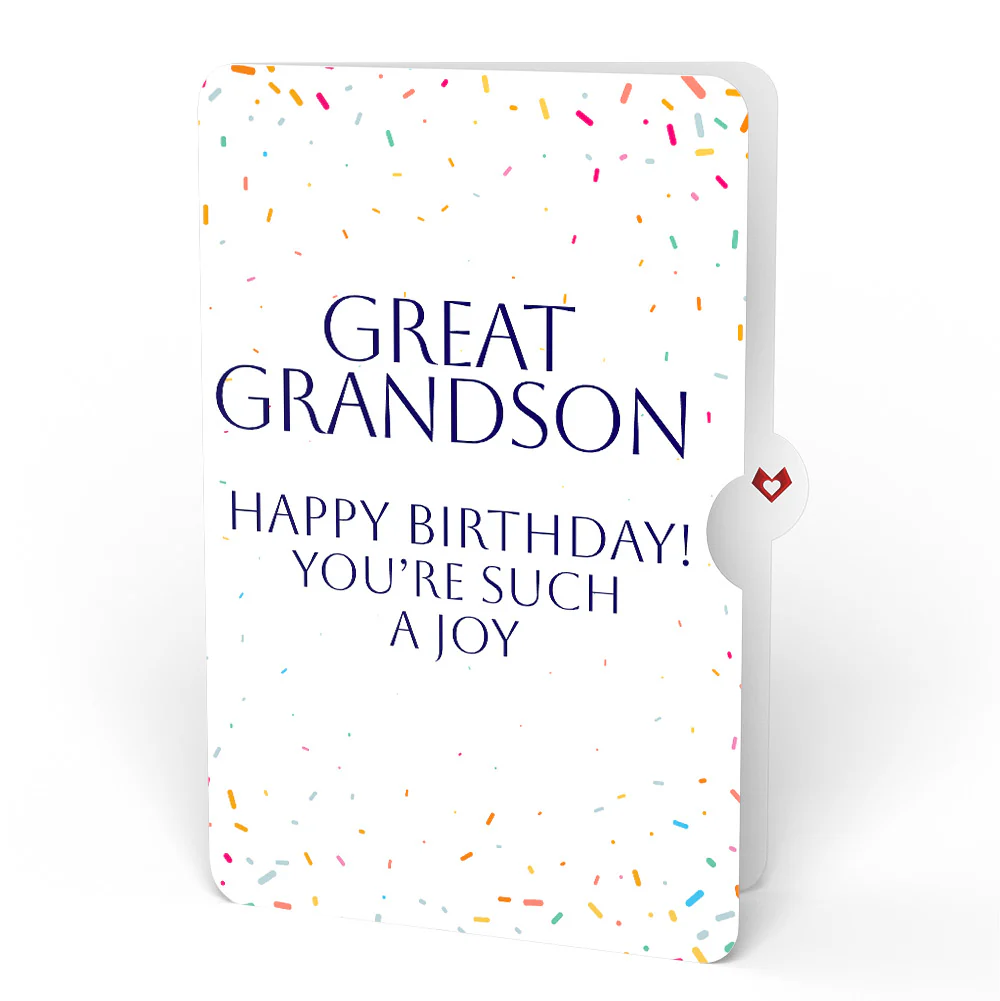 Happy Birthday Balloons Music and Lights Pop-Up Card and Sentiment Set for Great Grandson - Image 4