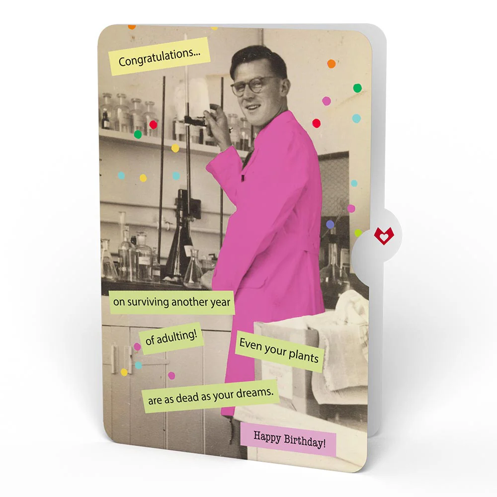 Happy Birthday Banner and Balloons Pop-Up Card and Survive Another Year of Adulting Sentiment Set - Image 4