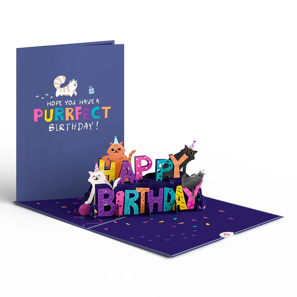 Happy Birthday Cats for the Childless Cat Lady Pop-up Cards - Image 2
