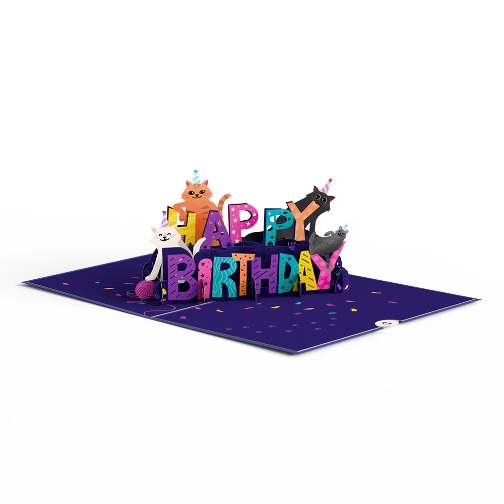 Happy Birthday Cats for the Childless Cat Lady Pop-up Cards - Image 4