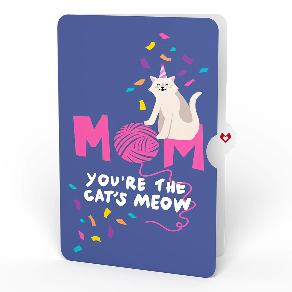 Happy Birthday Cats Pop-Up Card and Sentiment Set for Mom - Image 4