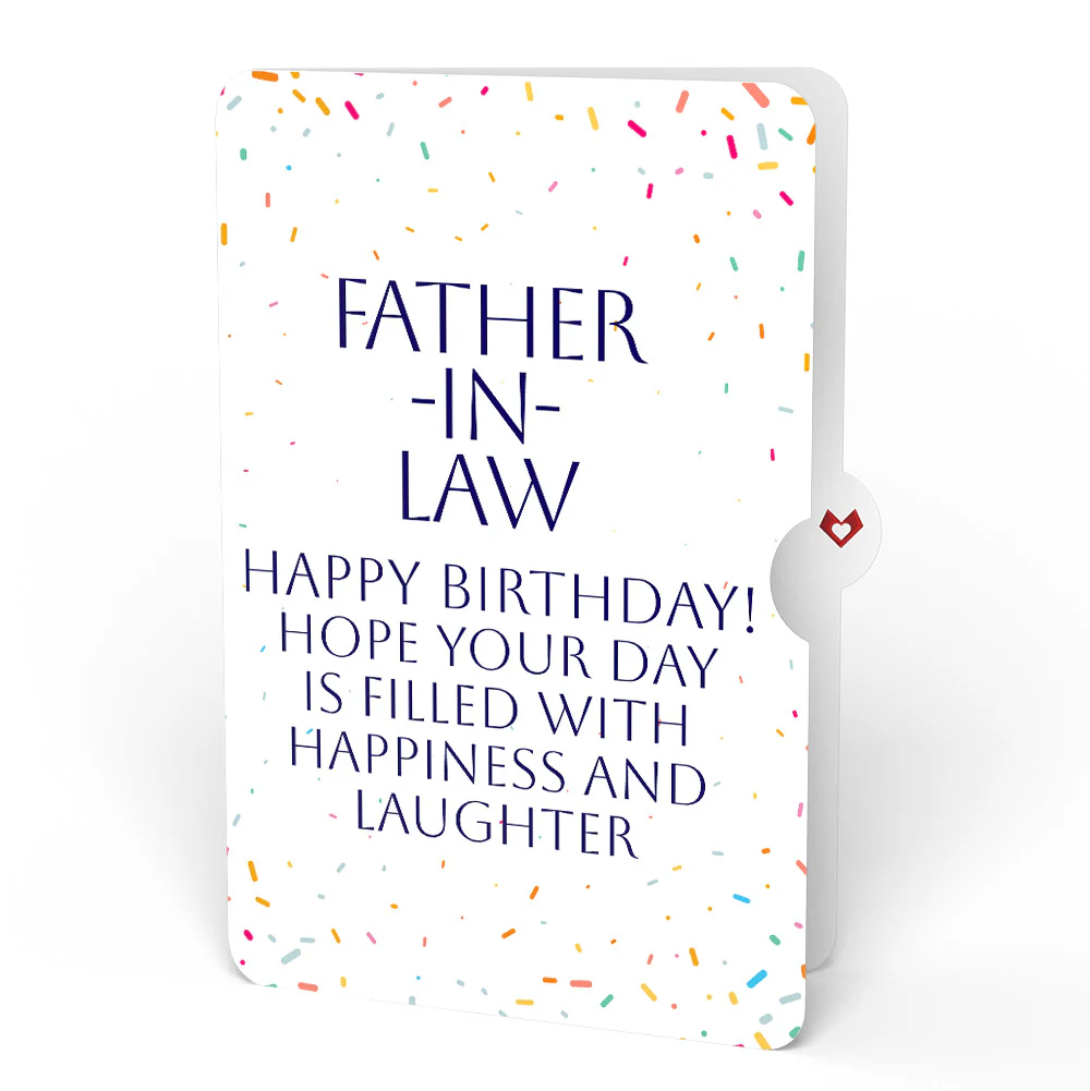 Happy Birthday Confetti Cake Music and Lights Pop-Up Card and Sentiment Set for Father-in-law - Image 4