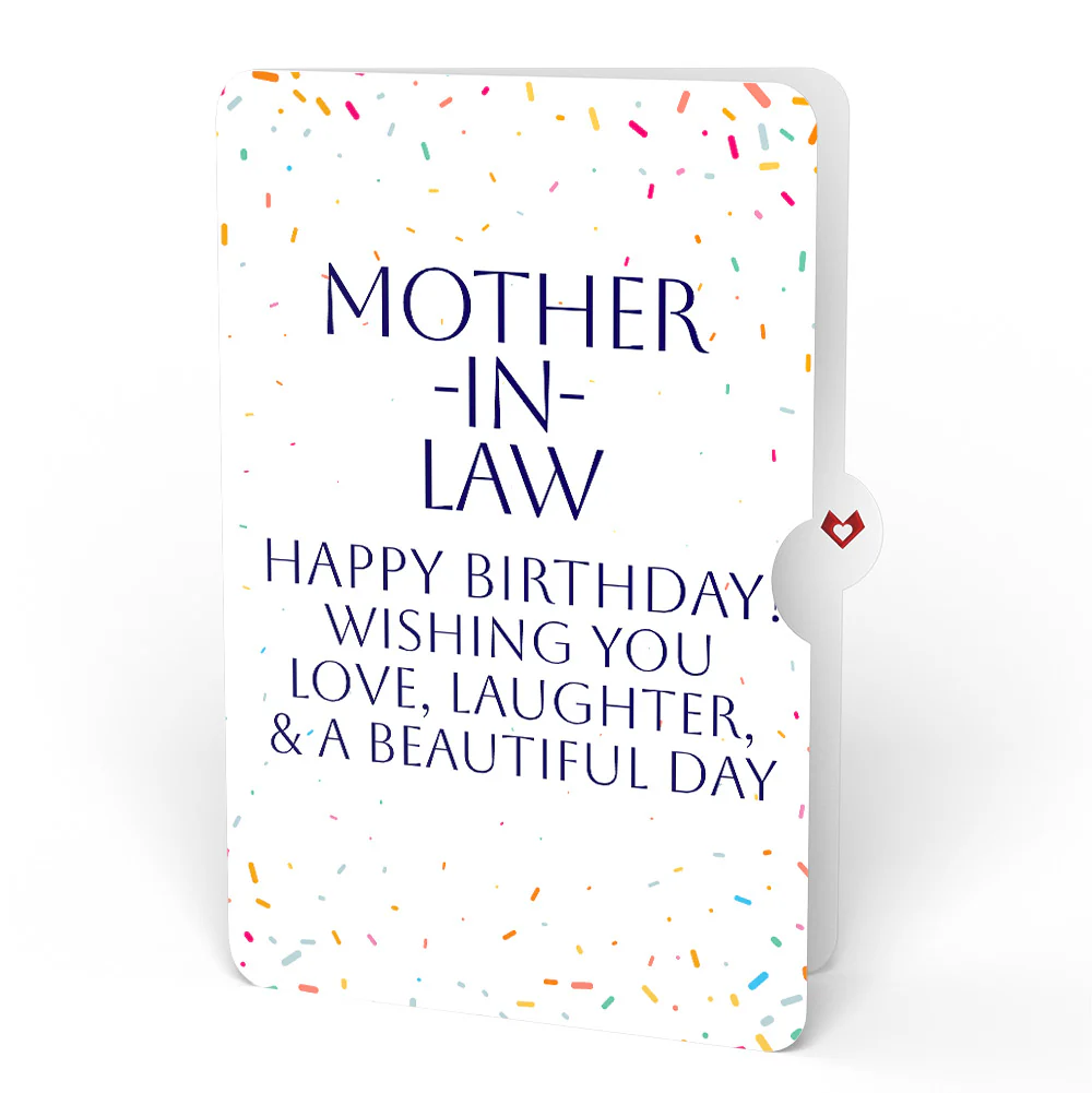 Happy Birthday Confetti Cake Music and Lights Pop-Up Card and Sentiment Set for Mother-in-law - Image 4