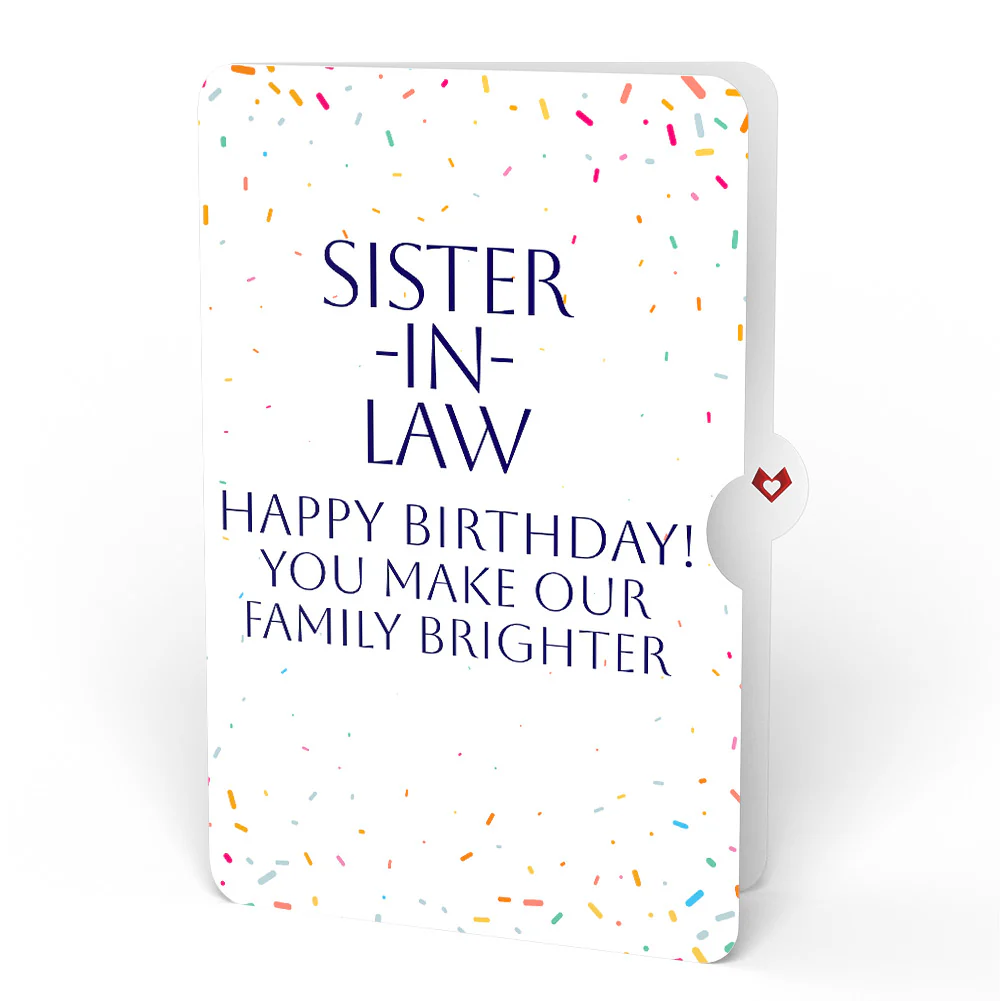 Happy Birthday Confetti Cake Music and Lights Pop-Up Card and Sentiment Set for Sister-in-law - Image 4
