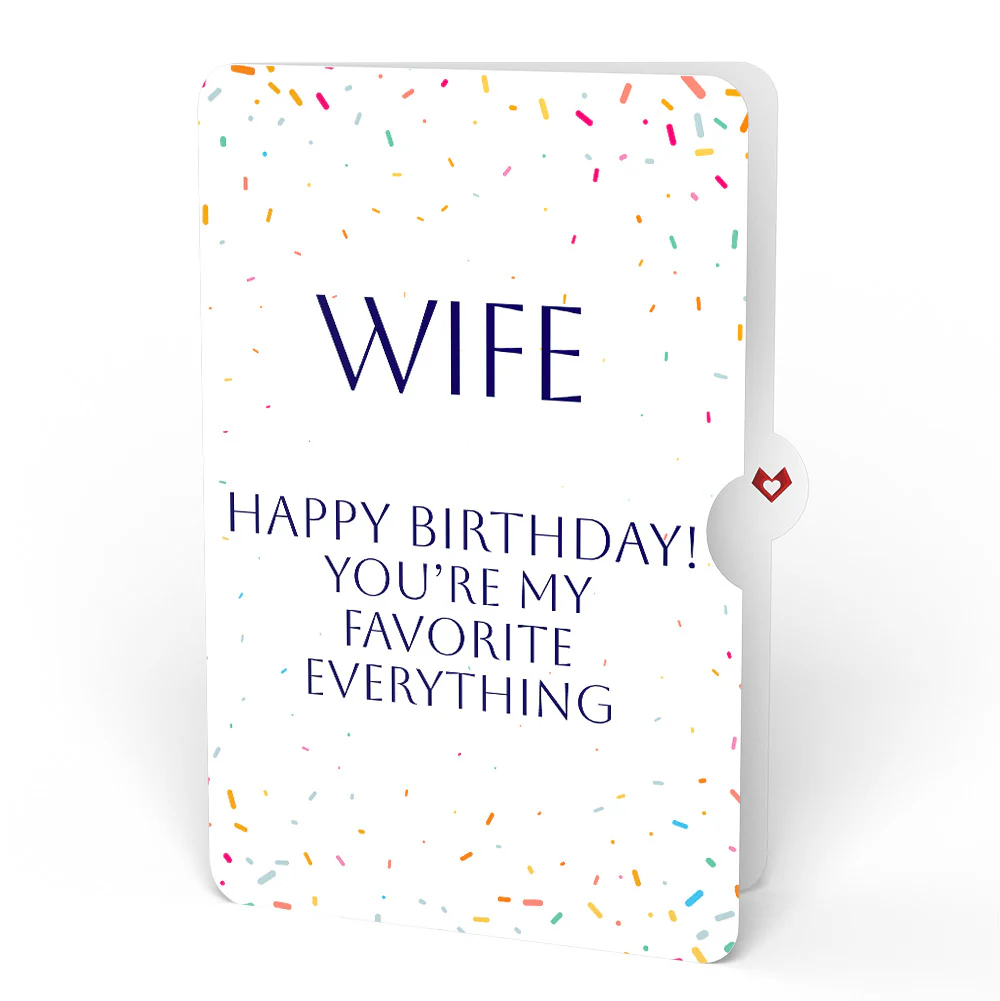 Happy Birthday Confetti Cake Music and Lights Pop-Up Card and Sentiment Set for Wife - Image 4