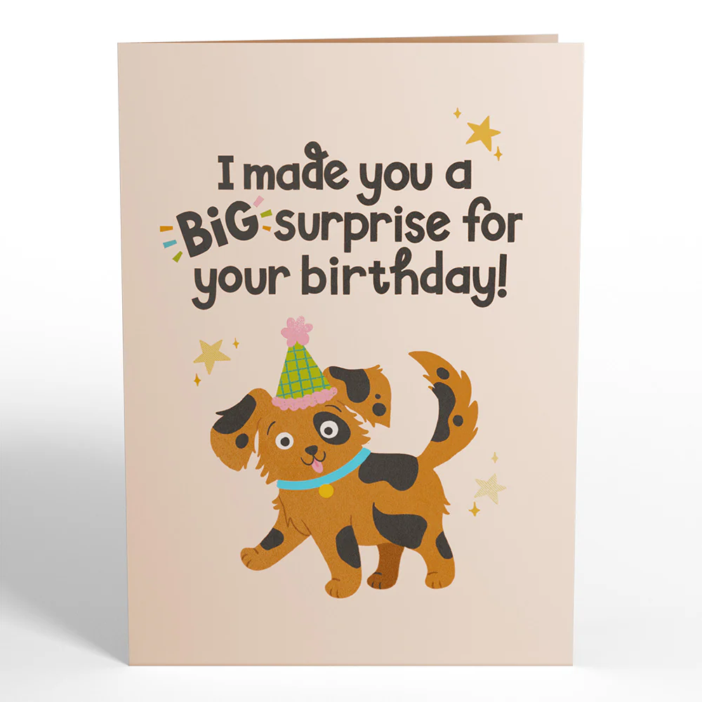 Happy Birthday from Your Favorite Party Pooper Dog Pop-Up Card - Image 5