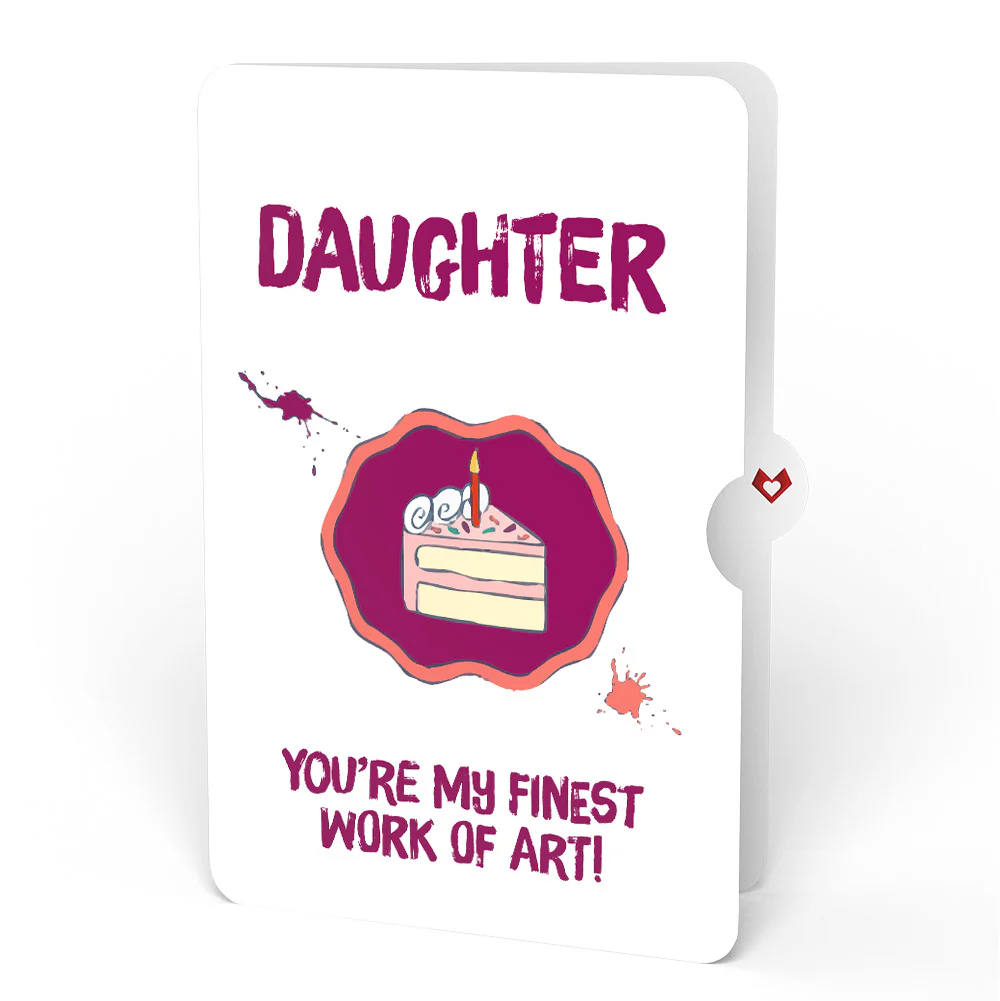 Happy Birthday to a True Masterpiece Pop-Up Card and Sentiment Set for Daughter - Image 4