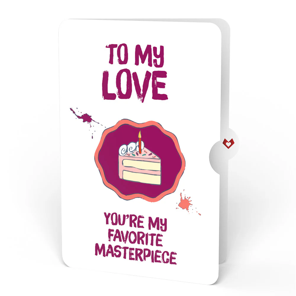 Happy Birthday to a True Masterpiece Pop-Up Card and Sentiment Set for Partner - Image 4