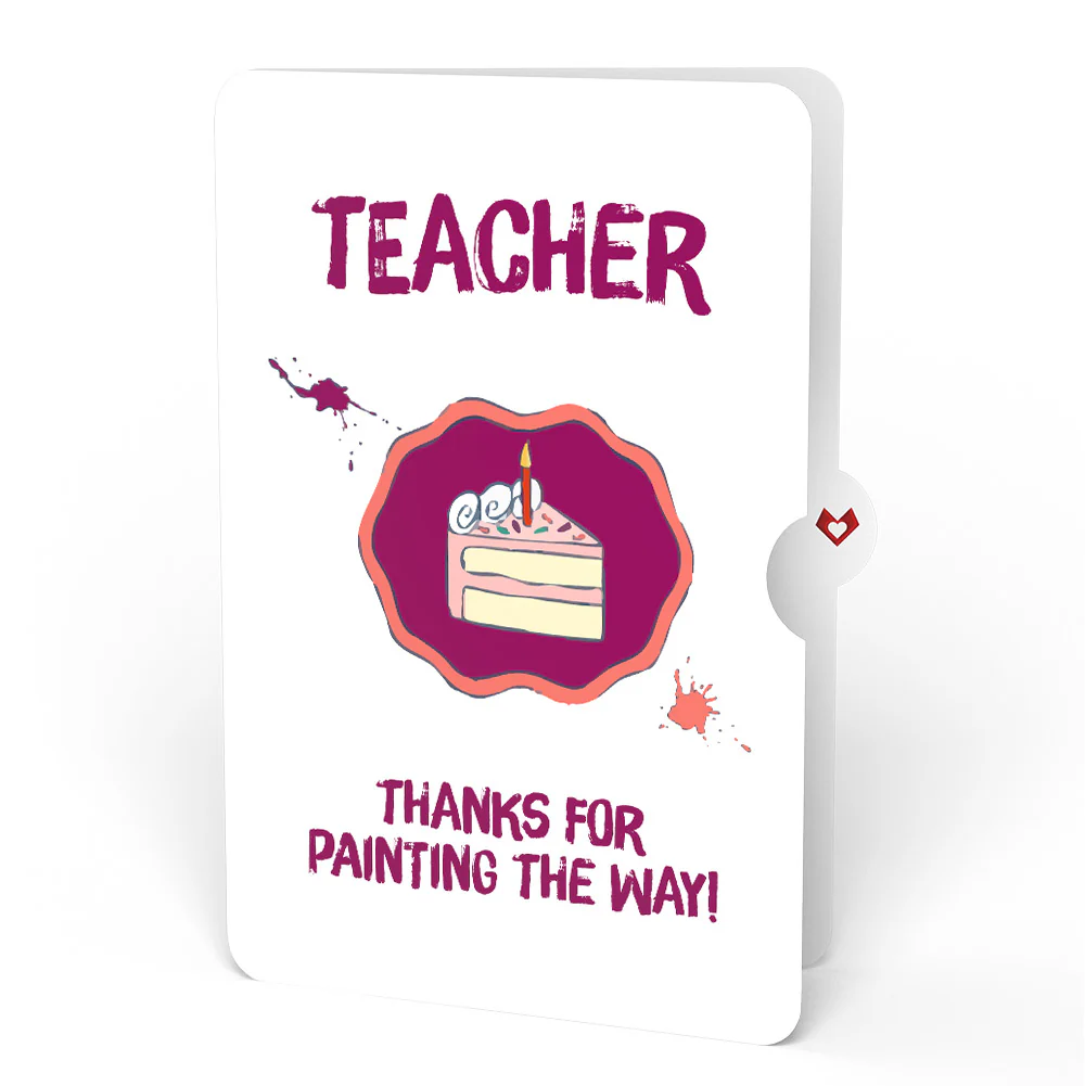 Happy Birthday to a True Masterpiece Pop-Up Card and Sentiment Set for Teacher - Image 4