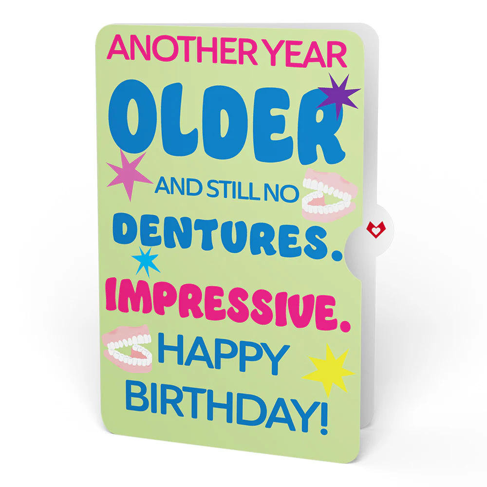 Happy Birthday to an Old Fart Pop-Up Card and Sentiment Set - Image 4
