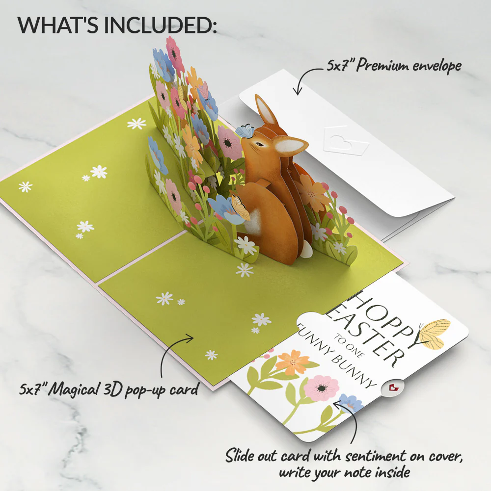 Happy Easter Bunny Amid the Blossoms Pop-Up Card and Sentiment Set - Image 2