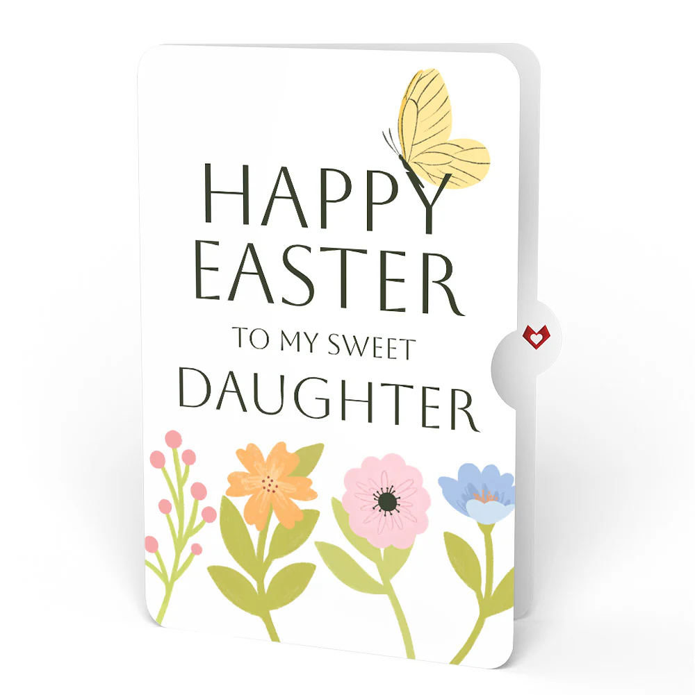 Happy Easter Bunny Amid the Blossoms Pop-Up Card and Sentiment Set for Daughter - Image 4