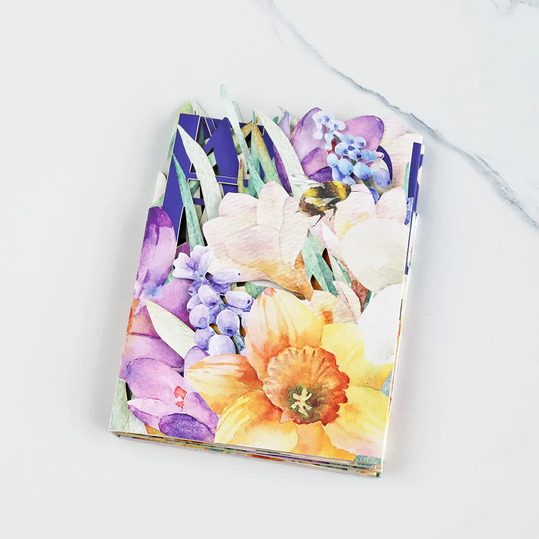 Happy Easter Floral Loooooong Card™ (Expands to 2 feet) - Image 2