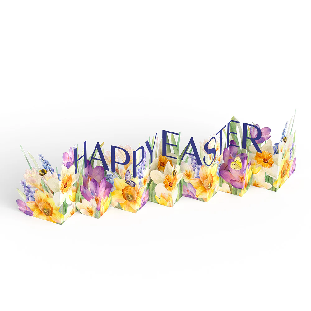 Happy Easter Floral Loooooong Card™ (Expands to 2 feet) - Image 3