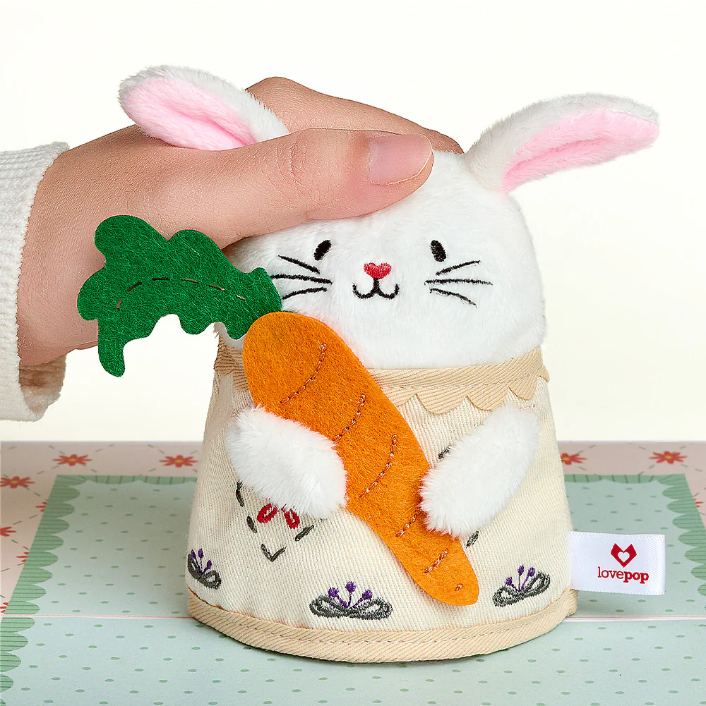 'Happy Easter Wishes' Bunny Plushpop Card and Sentiment Set for Mom - Image 3