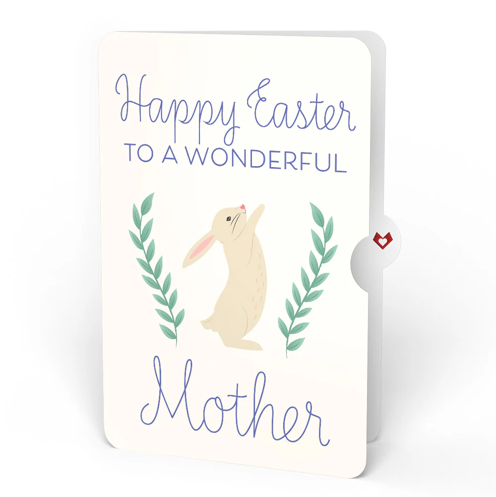 'Happy Easter Wishes' Bunny Plushpop Card and Sentiment Set for Mom - Image 4