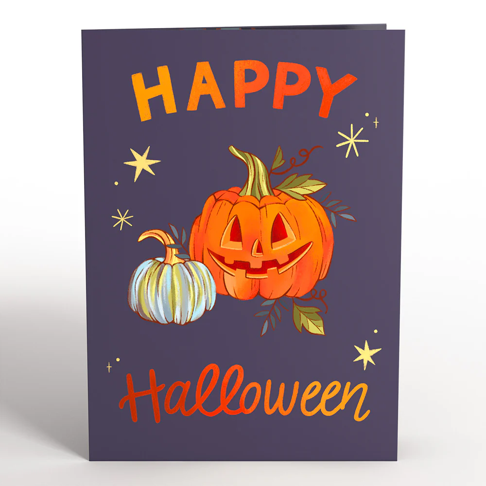 Happy Halloween Pumpkin Light-Up Pop-Up Card - Image 5