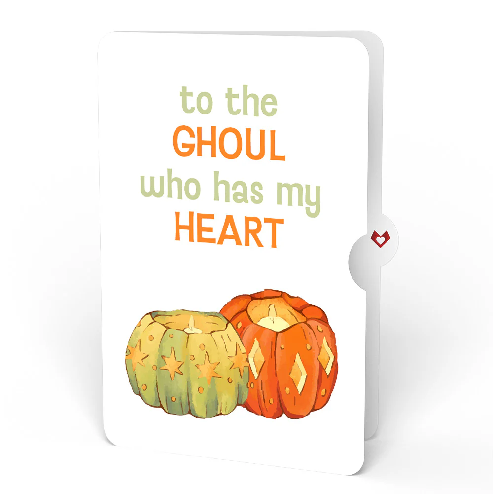 Happy Halloween Pumpkin Light-Up Pop-Up Card and Sentiment Set for Partner - Image 4