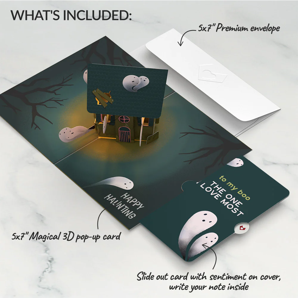 Happy Haunting Halloween Music and Lights Pop-Up Card and Sentiment Set - Image 2