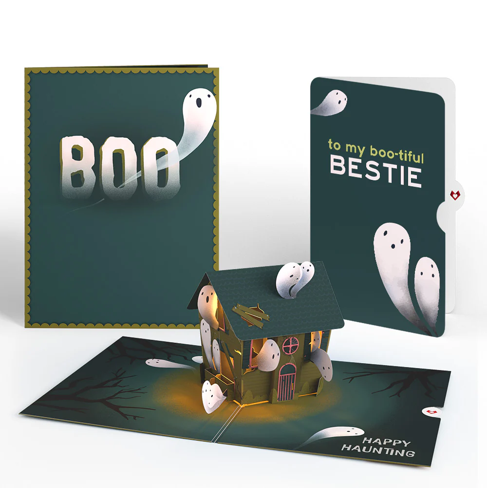 Happy Haunting Halloween Music and Lights Pop-Up Card and Sentiment Set for Bestie