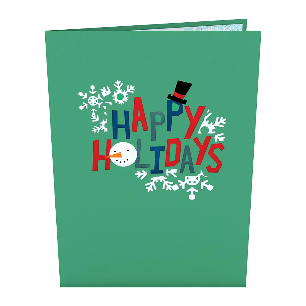 Happy Holidays Snowman Pop-Up Card - Image 4