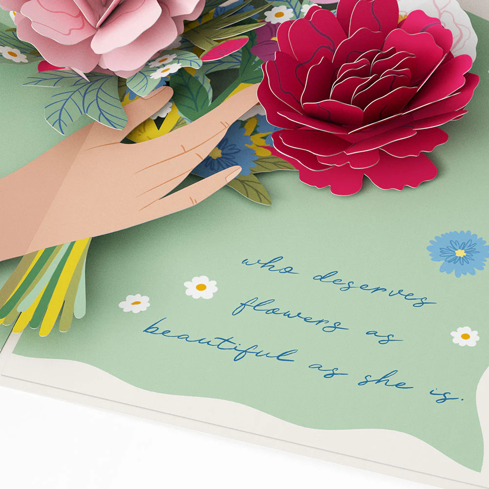 Happy Mother’s Day Flowers Mother's Day Pop-Up Card and Sentiment Set for Grandma - Image 6