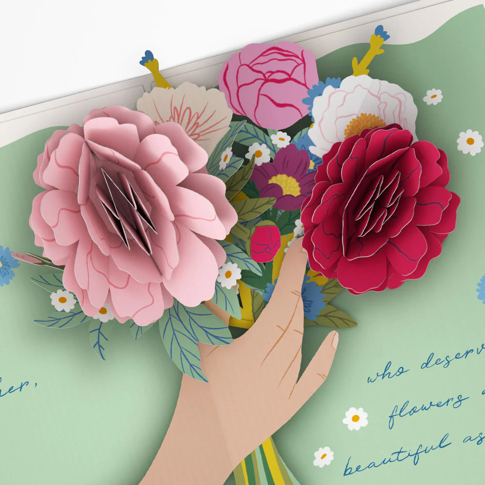 Happy Mother’s Day Flowers Mother's Day Pop-Up Card and Sentiment Set for Sister - Image 3