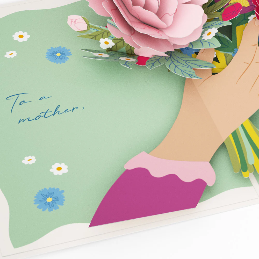 Happy Mother’s Day Flowers Mother's Day Pop-Up Card and Sentiment Set for Grandma - Image 5