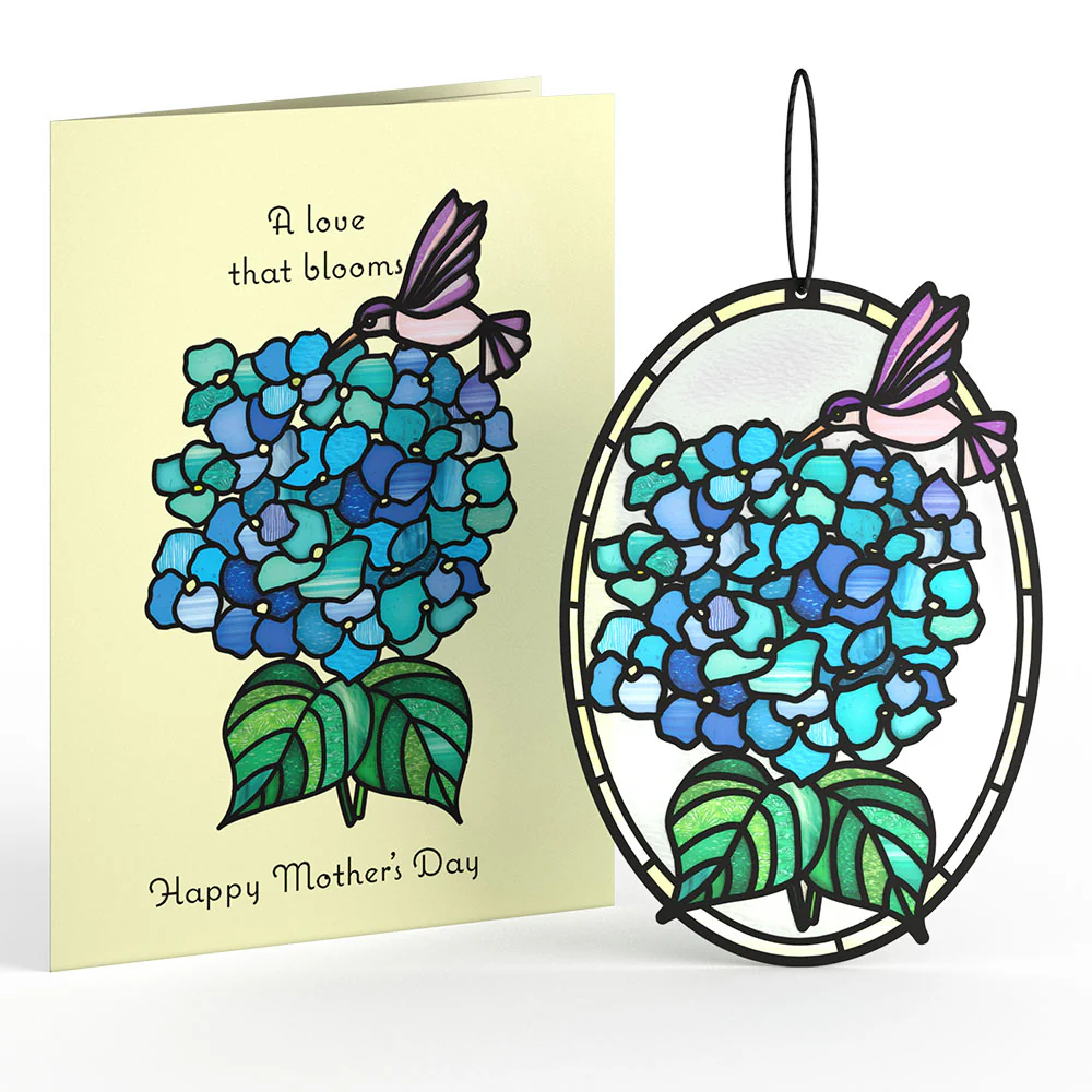 Happy Mother's Day Hydrangeas Suncatcher Card - Image 2