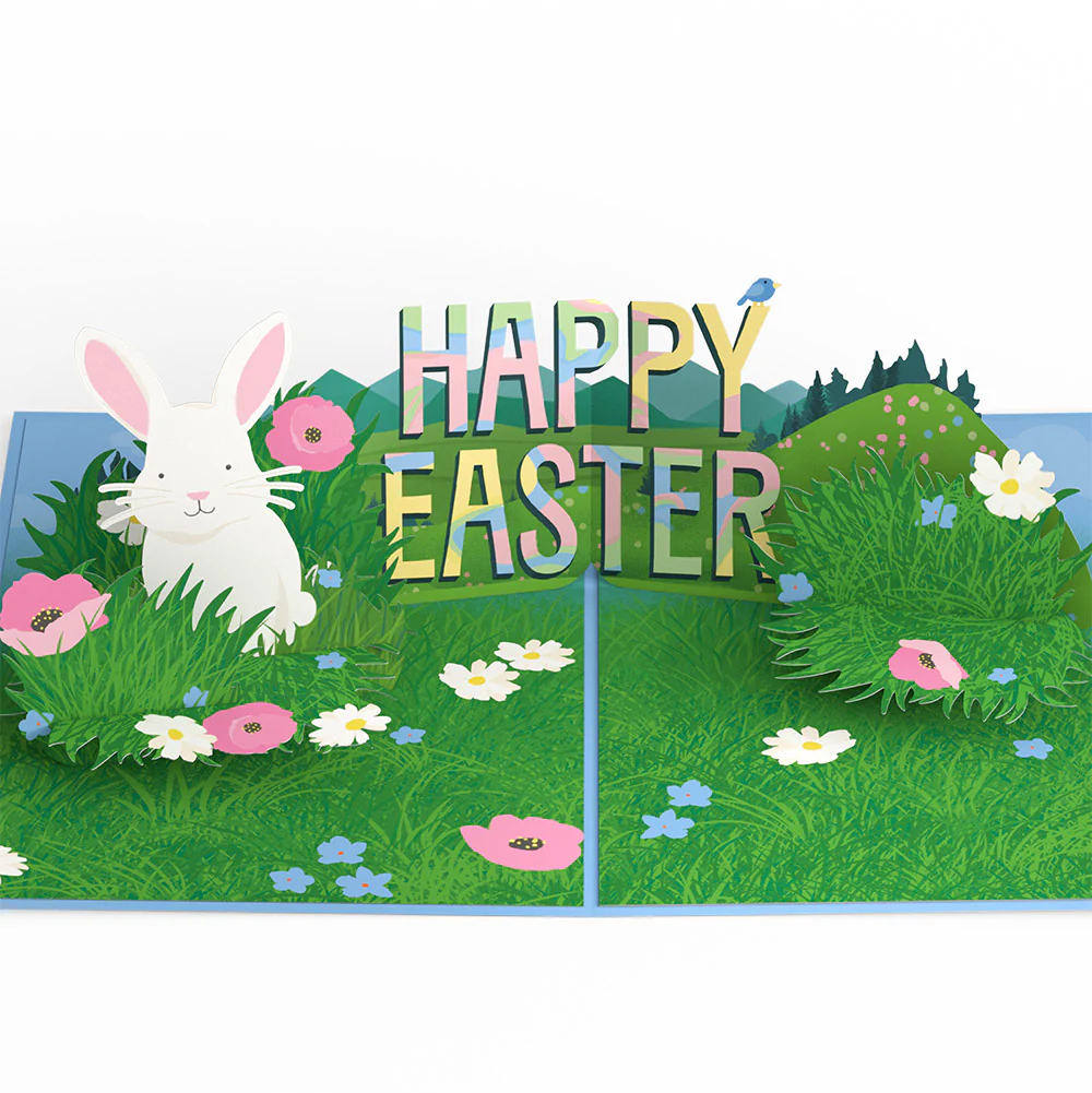 Happy Easter Spring Meadow Pop-Up Card and Sentiment Set for Daughter - Image 3