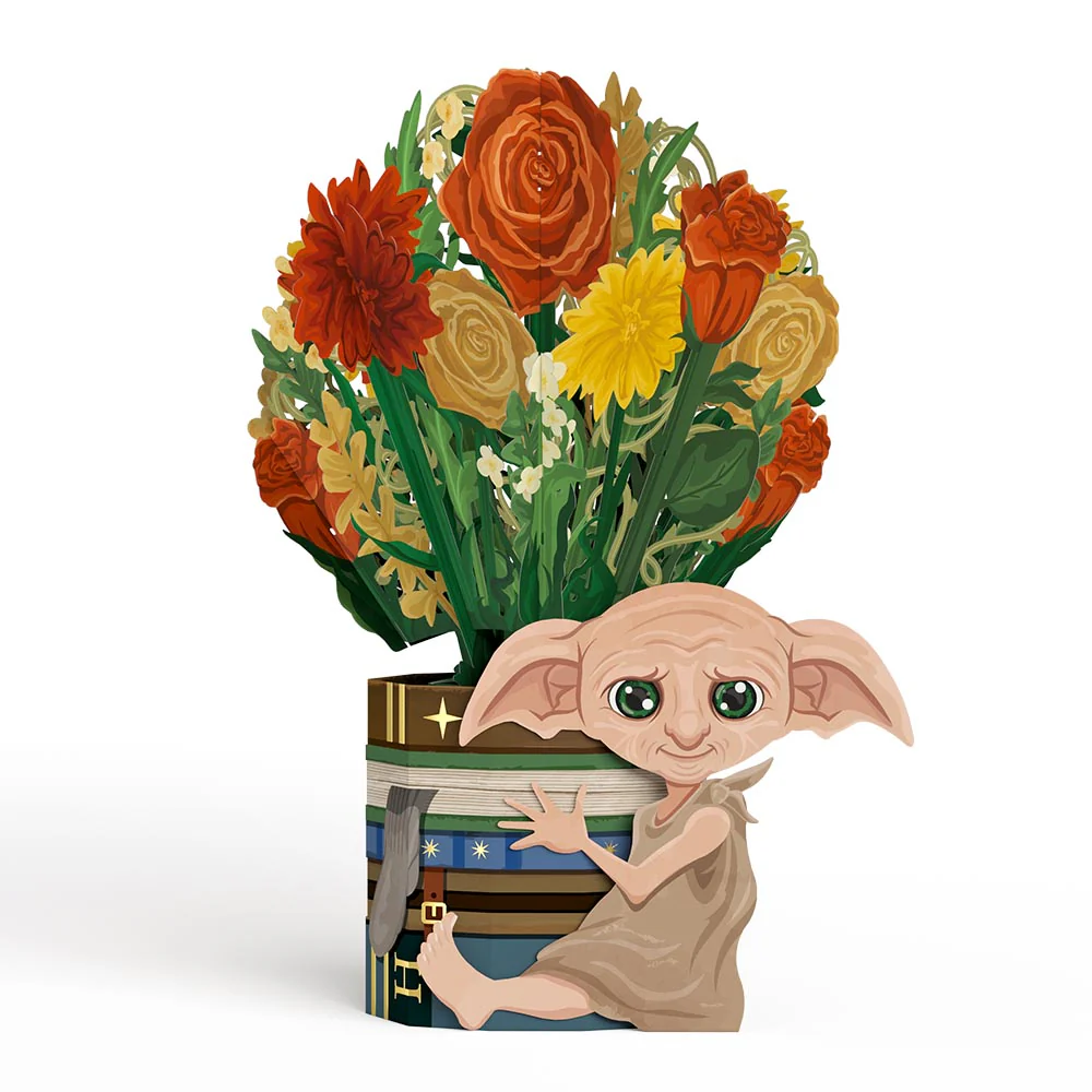 Harry Potter™ Dobby™ Birthday Pop-Up Card & Flower Buds Bouquet Bundle - Image 5