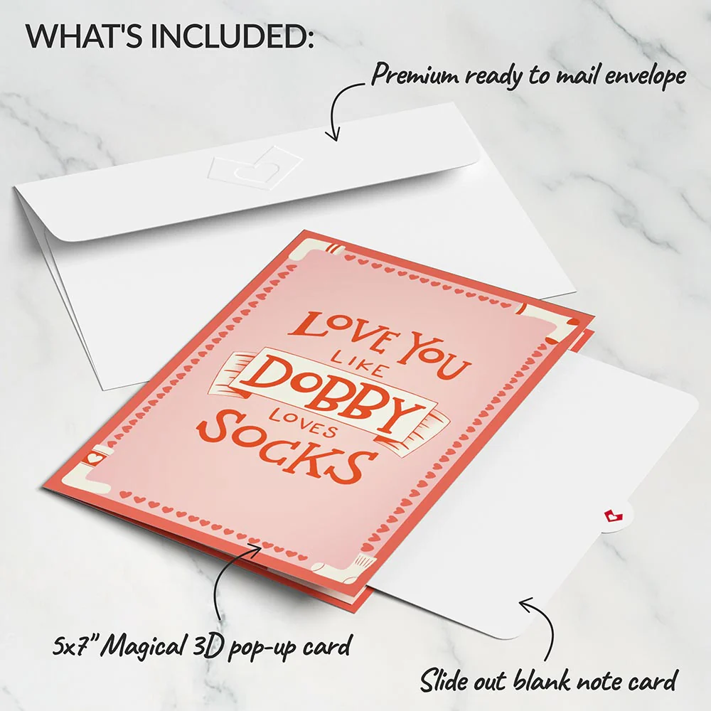 Harry Potter™ Dobby™ Valentine’s Day Pop-Up Card - Image 6